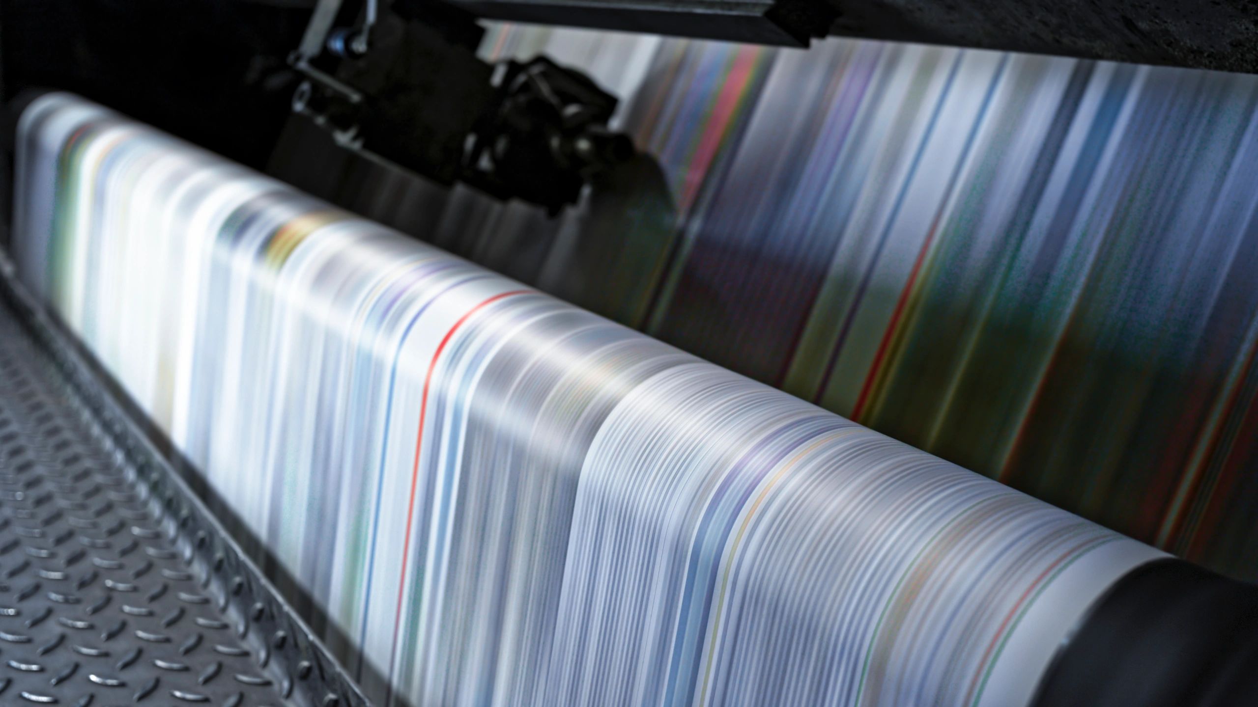 Printing process close-up representing DTF transfer production
